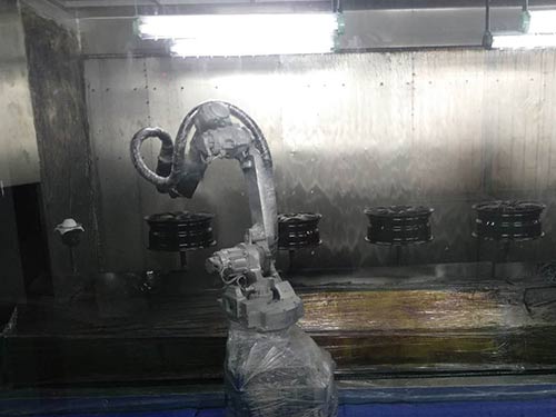 機(jī)械手噴涂-輪轂線